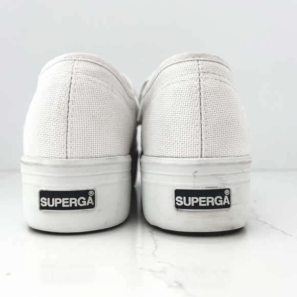 Superga Platform 2790 Sneaker Shoe Canvas Retro Coachella White Womens 7.5/ EU38 - Picture 7 of 14